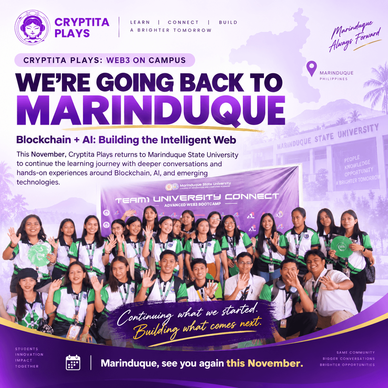 Cryptita Plays Expands Web3 Education at Marinduque State University with Advanced Seminar and Builder Workshop